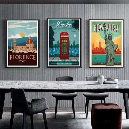 New5D DIY New York Netherlands Amsterdam London Diamond Painting Vintage Europe America Cities Landscape Cross Stitch Home Decor