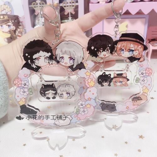 Anime Bungo Stray Dogs Cosplay Chuya Nakahara Nakajima Atsushi Cosplay Acrylic Desk Stand Figure Model Pendant Keychain Toy Gift