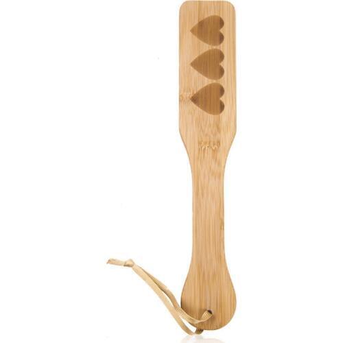 Bamboo Heart Shaped Spanking Paddle Flirt Clap Pat On Anus Male Female Sex Toys For Women Men Adult Couples Slave O15