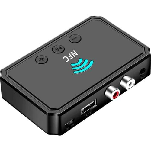 Bluetooth-compat Receiver Adapter NFC 3.5mm RCA Audio AUX Output Wireless Bluetooth Dongle Stereo Receptor For Amplifier Speaker