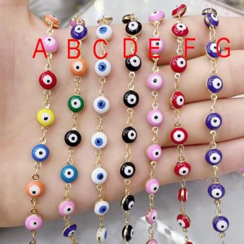 5 Meter Colorful Eyes Chain Eyes Beaded Jewelry Accessories Chain Necklace Jewelry Accessories Jewelry Necklace Gift 9869