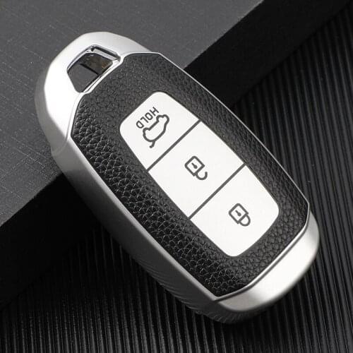 TPU Car Key Case Cover Protector Shell For Hyundai i30 Ix35 Encino Azera Accent TM Palisade Santa Fe Auto Decoration Accessories