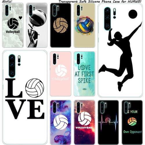 Hot Volleyball Sports Soft Silicone Phone Case for Huawei P30 P20 Pro P10 P9 P8 Lite 2017 P Smart Z Plus 2019 NOVA 3 3i Fashion