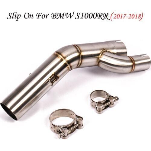 For BMW S1000RR S1000XR S1000R 2017 2018 Motorcycle 51mm Exhaust Middle Link Pipe Escape Connection Pipe System Connector
