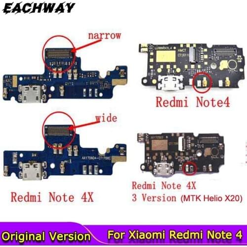 For Redmi Note 4 USB Port Charger Dock Plug Connector Flex Cable Note4 For 5.5" Xiaomi Redmi Note 4 Charging Port Board Replace