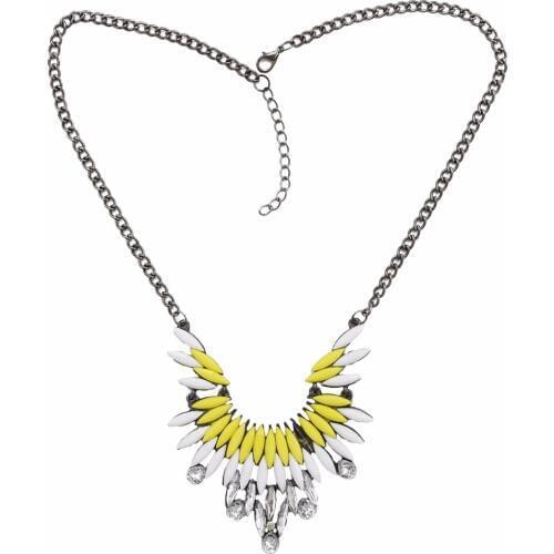 European and American Fashion Personality Crystal Geometric Resin Bib Statement Pendant Necklaces for Women Boho Party Jewelry