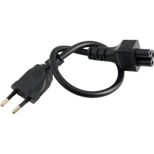 European 2pin Male Plug to IEC 320 C5 Adapter Cable For Notebook Power Supply,1 PCS,EU Power Adaptor Cord