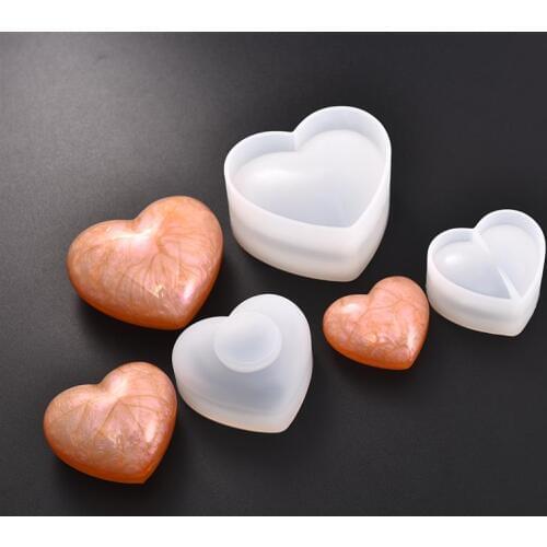 Resin Jewelry Mold 3D Diamond Love Heart Shaped Mould UV Epoxy For Jewelry Making Tools