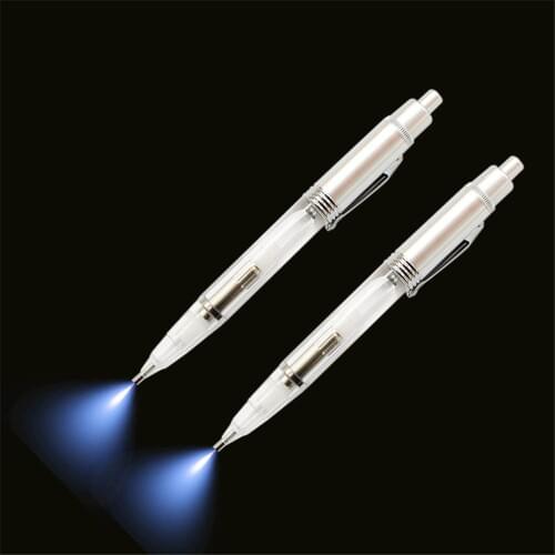 HUACAN Diamond Painting Led Point Drill Pen Lighting Embroidery Luminous Pen Diamond Accessorie Professional Cross Stitch Tool