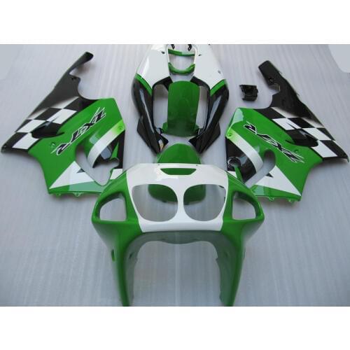 Custom Fairing Kit for KAWASAKI Ninja ZX7R 96 99 00 01 02 03 ZX 7R 1996 2000 2003 ABS Green white black Fairings set+7gifts KY19
