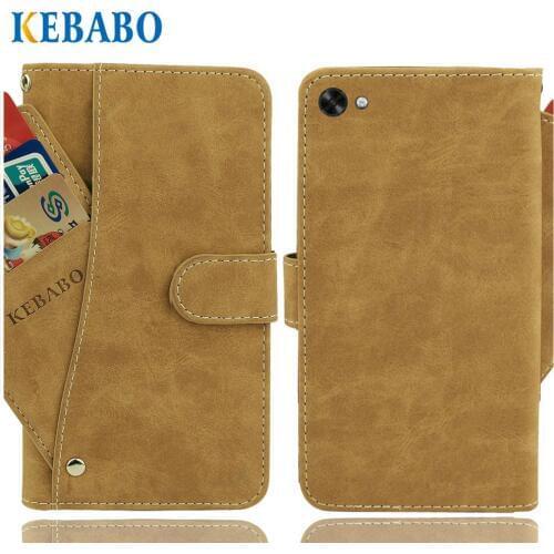 Leather Wallet BQ BQ-5010G Spot Case 5" Flip Vintage Leather Front Card Slots Cases Cover Business Phone Protective Bags