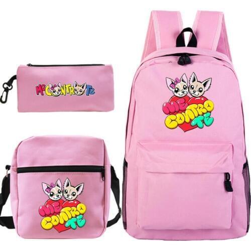 Me contro Te Backpack Female Women School Bags Set For Girl Teenagers Satchel Female Animal Bagpack Kids Crossbody Bag 3pcs/sets