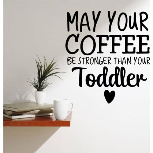 Cartoon coffee Wall Stickers Wallpaper Vinyl Removable Room Decoration For Home Decor Living Room Bedroom Vinyl Art Decals