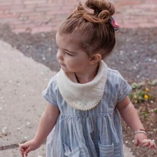 Baby Infants Feeding Bibs Soft Pure Cotton Bandana Saliva Towel Triangle Scarf 54DA