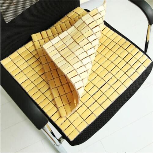 PEIDUO Natural Summer Square Bamboo Seat Cushions Heat Insulation Breathable Cooling Mat Chair Cushion Car Home Office ChairPad