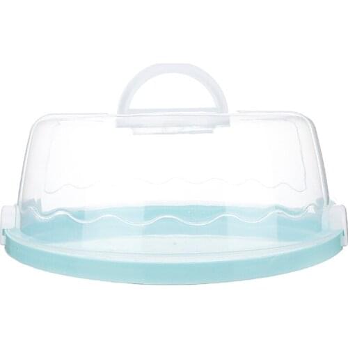 Portable Plastic Round Cake Box Cupcake Dessert Container Case Sealing Handheld 896A
