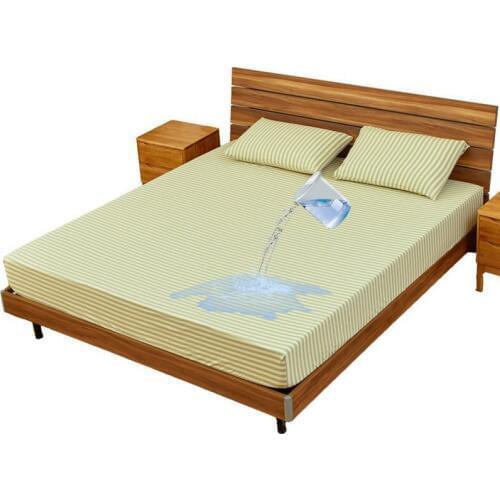 Waterproof Anti-mite Breathable Cotton Bedding Bed cover Stripe grid Mattress cover custom made Bed mattress sheet high quality