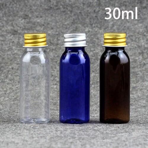 30ml Empty Plastic Clear Bottle Cosmetic Water Drop Lid Packaging Container Essential Oil Makeup Toners Travel Package 20pcs