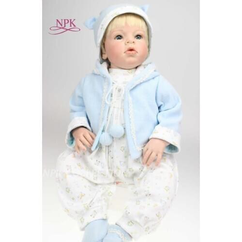 NPK Realistic About 28" 70cm Handmade Lifelike Newborn Baby Doll Reborn Soft Silicone Vinyl toys Gift for Girl or Boy