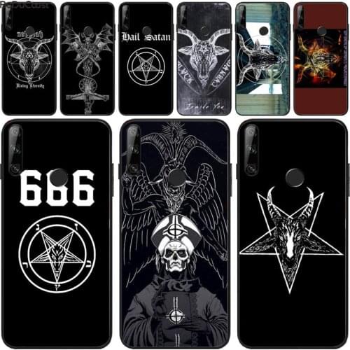 Riccu black Devil Satan Phone Case For Huawei Y5 Y6 Y7 Y9 Prime 2019 Enjoy 7 8 9 10 Plus