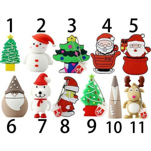 Christmas Usb Flash Drive Pen Drive 2.0 4GB 8GB 16GB Memory Stick Storage Santa Claus U Disk Flash USB 2.0 Merry Christmas Gift