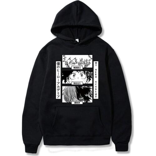 Harajuku Hoodie My Hero Academia Hoodie Anime Deku Bakugou Shoto Todoroki Printed Mens Hoodie Streetwear Casual Hoodies Tops