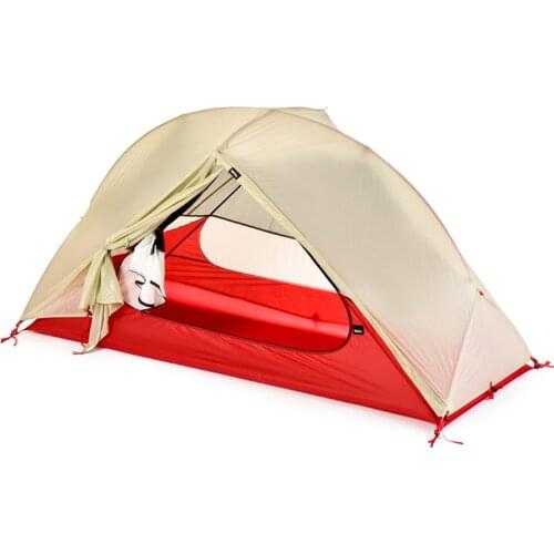 2.6LB Ultralight 15D Nylon Outdoor Folding Tent 216*76*95CM Waterproof 3000MM Ventilated Military Camping Tent 4 Seasons Durable