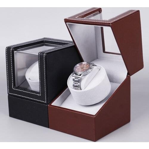 Watch Winder For Automatic Watches Display High Quality Vertical Black Brown Shaker Silent Motor Remontoir Storage Box Collector