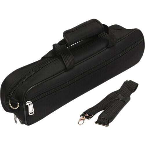 Water-Resistant Flute Case Oxford Cloth Gig Bag Box for Western Concert Flute with Adjustable Shoulder Strap for Pocket Cotton