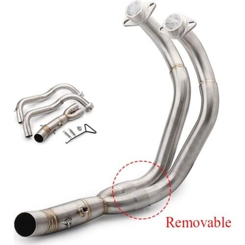 Slip On Motorcycle Exhaust Front Link Pipe Head Connect Tube Stainless Steel Exhaust System For Yamaha MT07 Until 2020