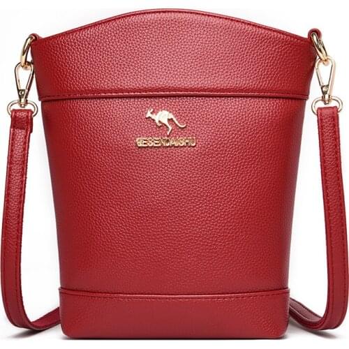 High Qaulity Women Messenger Bags Female Leather Shoulder Bag Vintage Handbag Sac Designer Crossbody Bags for Women Bucket Bag