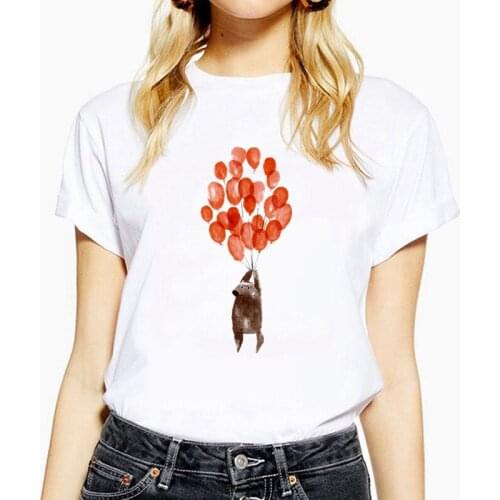 Funny cartoon Print Women t shirt Summer Casual Short Sleeve O Neck t-shirt Girl White Tee Shirt Tops Camisetas Mujer