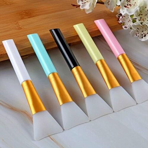 Women Fashion 1pc Silicone Facial Face Mask Brush Mask Mud Mixing Brush Tool 5 Color Soft Women Skin Face Care tool