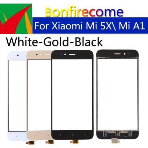 10Pcs TouchScreen For Xiaomi MI 5X \Mi A1 Mi5X MiA1 Touch Screen Panel Sensor LCD Display Glass Lens Panel Digitizer Replacement