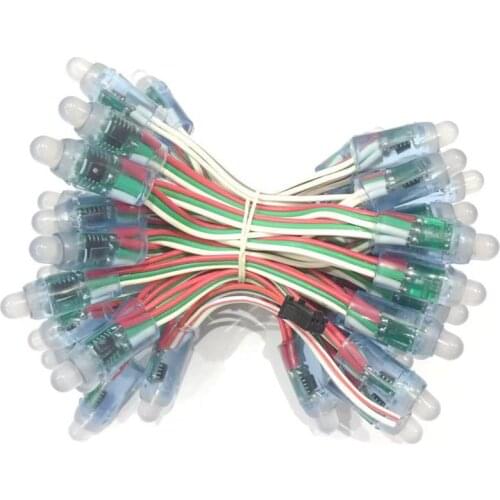 1000pcs DC5V / DC12V WS2811 IC LED Modules String Light 12MM Full Color IP68 Outdoor Waterproof Advertisement LED Pixel Lights