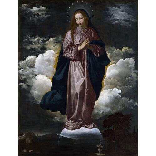 48 inch huge wholesale painting Religious ART London Museum Velazquez Immaculate Conception the Virgin Mary PRINT PAINTING ART