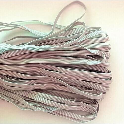 5M White DIY Color Woven Elastic Sewing Ribbon Household Mask 6mm NHS Dress