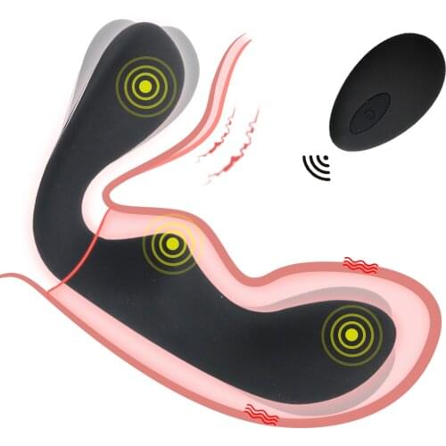 Remote Control Double Motor Anal Vibrator Vibrating Prostate Massager Male Butt Plug G Spot Orgasm Anal Sex Toy For Woman & Man