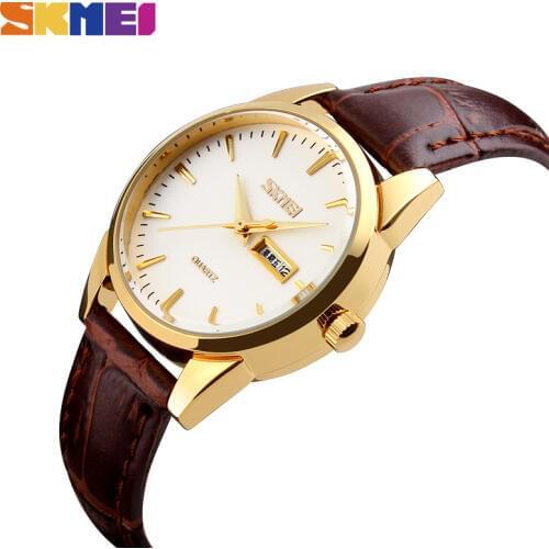 SKMEI Fashion Mens Watches Top Brand Luxury Calendar Display Watch Men 3Bar Waterproof Quartz Wristwatches Relogio Feminino 9073