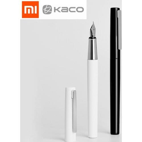 Xiaomi BRIO Black/White Fountain Pen with Ink Bag Storage Bag Box Case 0.3mm Nib Metal Inking Pen for Writing Signing Pen
