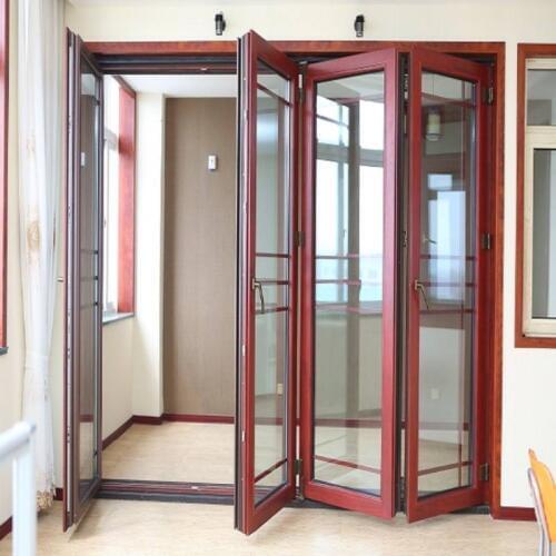 Hench China wooden Aluminum doors windows bi-folding doors wholesale factory hc-a16