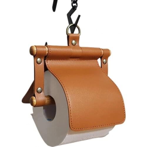 Nordic Toilet Paper Holder Faux Leather Home Hanging Outdoor Picnic Tissue Box