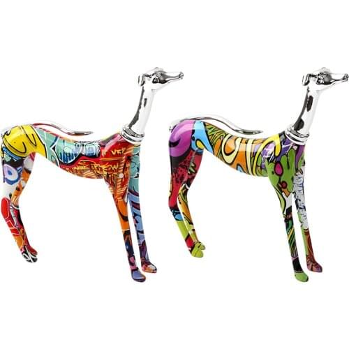 Dog Figurine Graffiti Doberman Sculpture Entrance Shelf Housewarming Gift