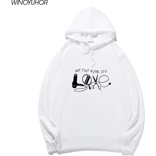 Hairdresser Hoodies High Quality Leisure Women Sweatshirts New Autumn Winter Long Sleeve Cotton Tops Funny Barber Pullovers