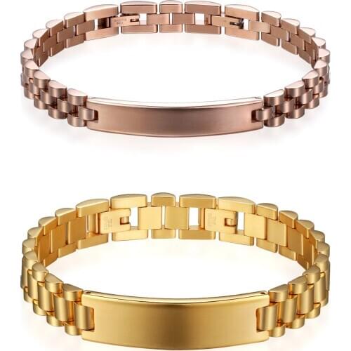 BONISKISS Exquisite stainless steel Couple Bracelet High Quality Personalized Men Women Bracelet Custom Birthday Wedding Gift