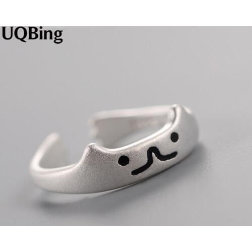 925 Sterling Silver Cat Ring Jewelry Christmas Gift Women Jewelry Finger Rings