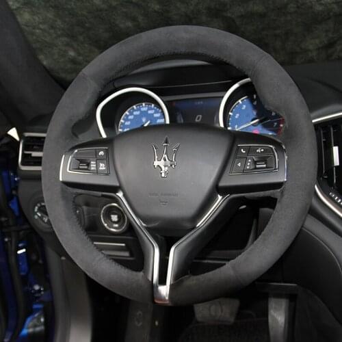 For Maserati Ghibli Levante Quattroporte DIY custom leather all-inclusive special car interior steering wheel cover