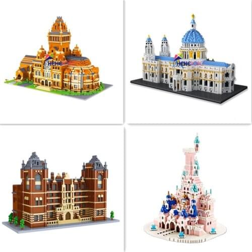 Lezi Castle Palace Mould Building Series Block Model World Famous Architecture Puzzle Education Diamond Bricks Toy for Kid