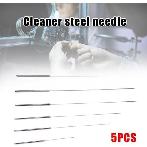 5Pcs Nozzle Cleaning Needles Kit Stainless Steel Cleaning Tools for 3D Printer VDX99
