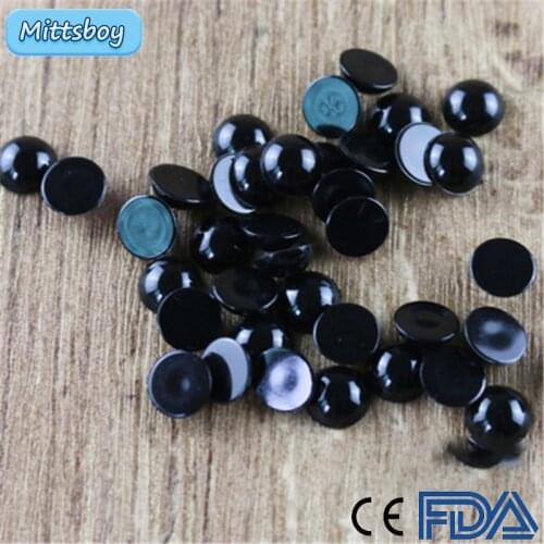 DIY Plastic Doll Joints Round Black Bean Crafts Eye Flat Accessories For Teddy Bear Toy Doll Making Joint Material Scrapbooking